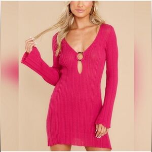L*Space Wailea Swimsuit Coverup Dress Bougainvillea Magenta Pink